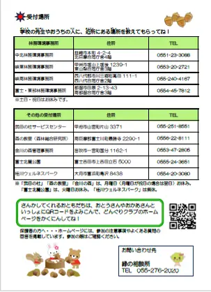 やまなしどんぐりクラブのチラシ