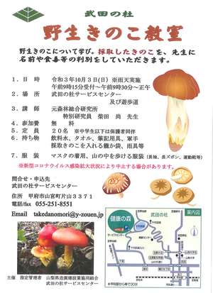 R3野生きのこ教室